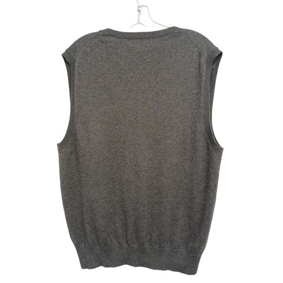 Kallspin Cashmere Wool Sweater Vest Men's Sz L Gray Office Workwear Professional - Picture 4 of 11